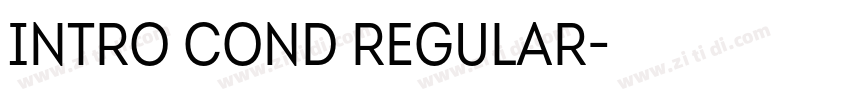 Intro Cond Regular字体转换 Intro Cond Regular字体转换